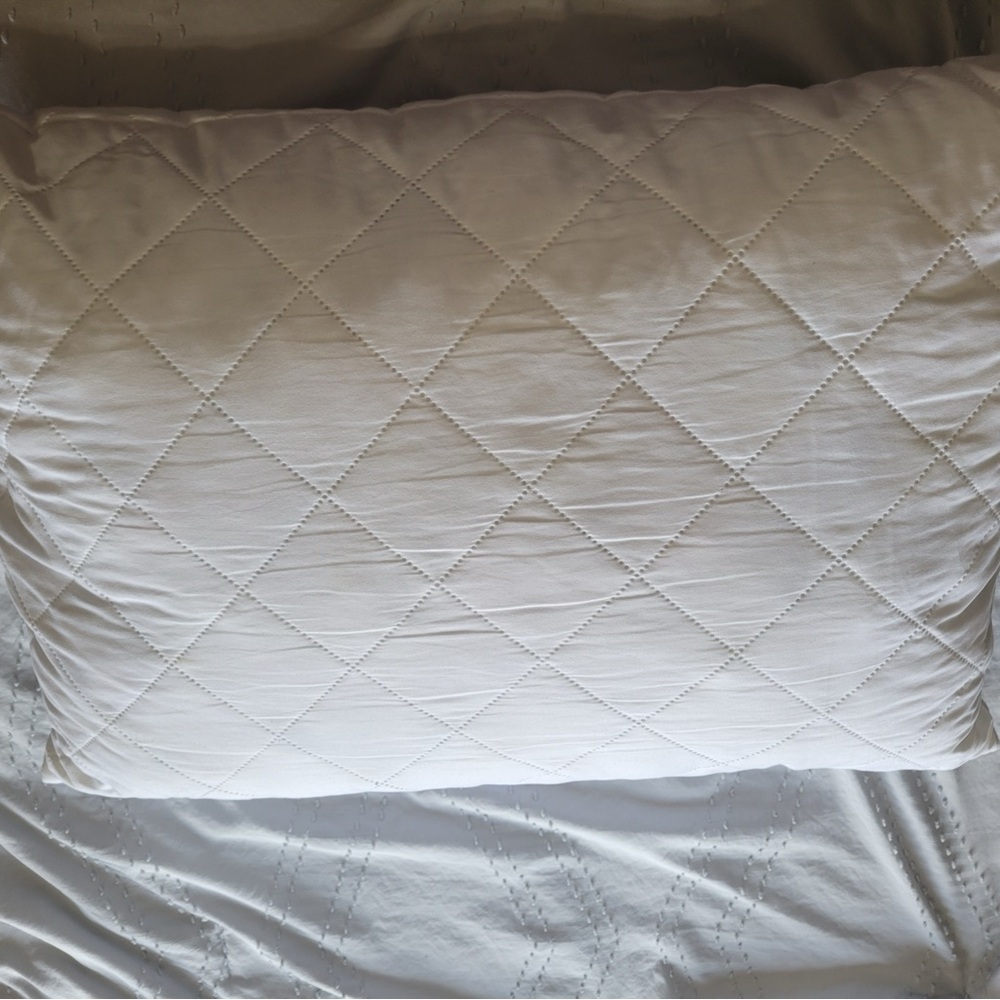 Quilted White Pillow